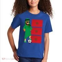 Moroccan Sheik Morocco Flag Soccer Gift Kids T-Shirt thumb 2