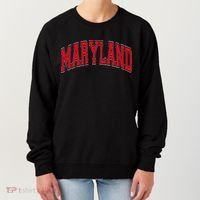 Maryland State Md Red Text Women's Sweatshirt thumb 0