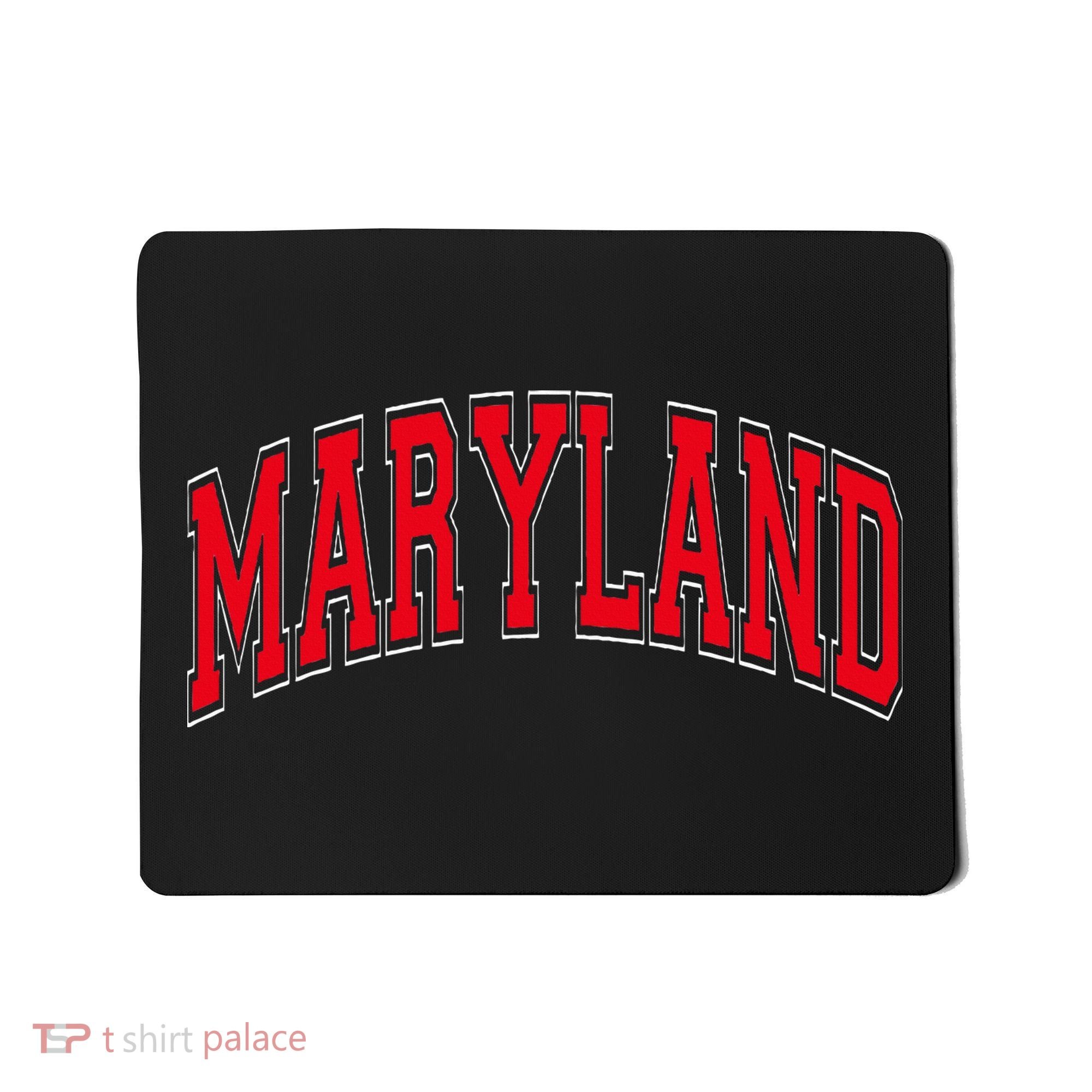 Maryland State Md Red Text Mousepad