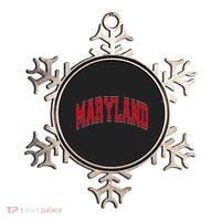 Maryland State Md Red Text Ornament thumb 0