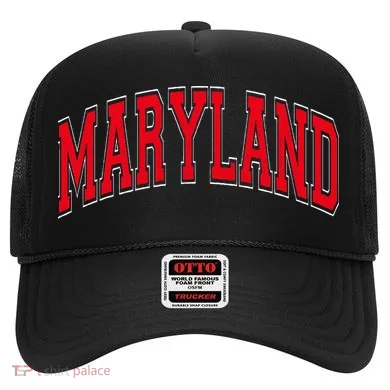 Maryland State Md Red Text Hat
