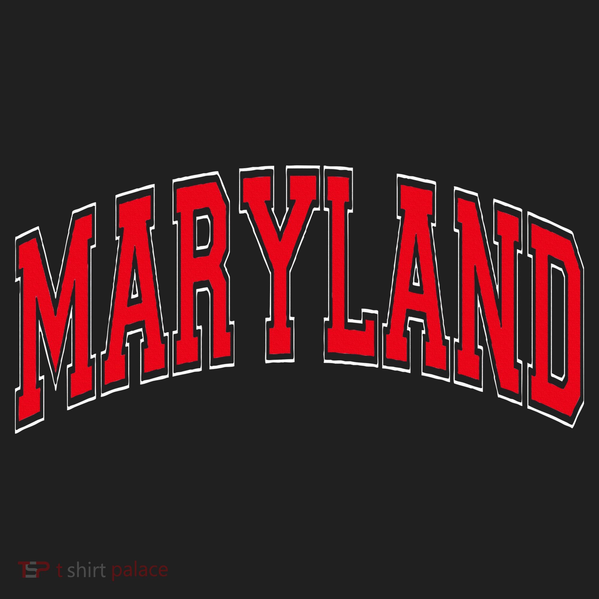 Maryland State Md Red Text Hat