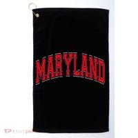 Maryland State Md Red Text Golf Towel thumb 0