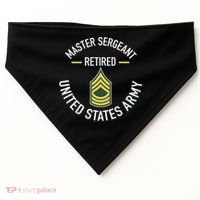 Master Sergeant Msg Retired Army Military Retirement USA-Made Doggie Bandana thumb 0