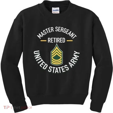 Master Sergeant Msg Retired Army Military Retirement Kids Sweatshirt