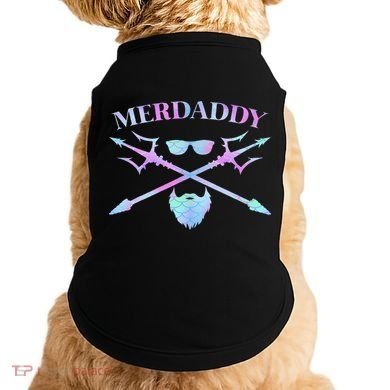 Merdaddy Security Merman Merdad Daddy Costume Father's Day Doggie Tank