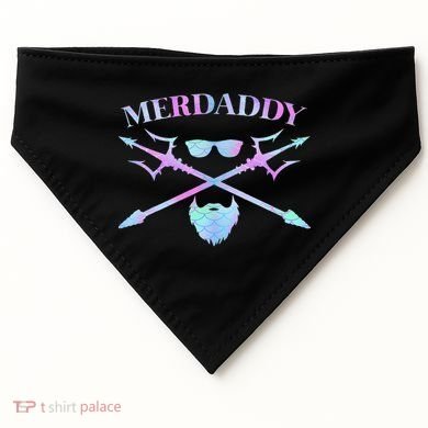 Merdaddy Security Merman Merdad Daddy Costume Father's Day USA-Made Doggie Bandana