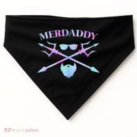 Merdaddy Security Merman Merdad Daddy Costume Father's Day USA-Made Doggie Bandana thumb 0
