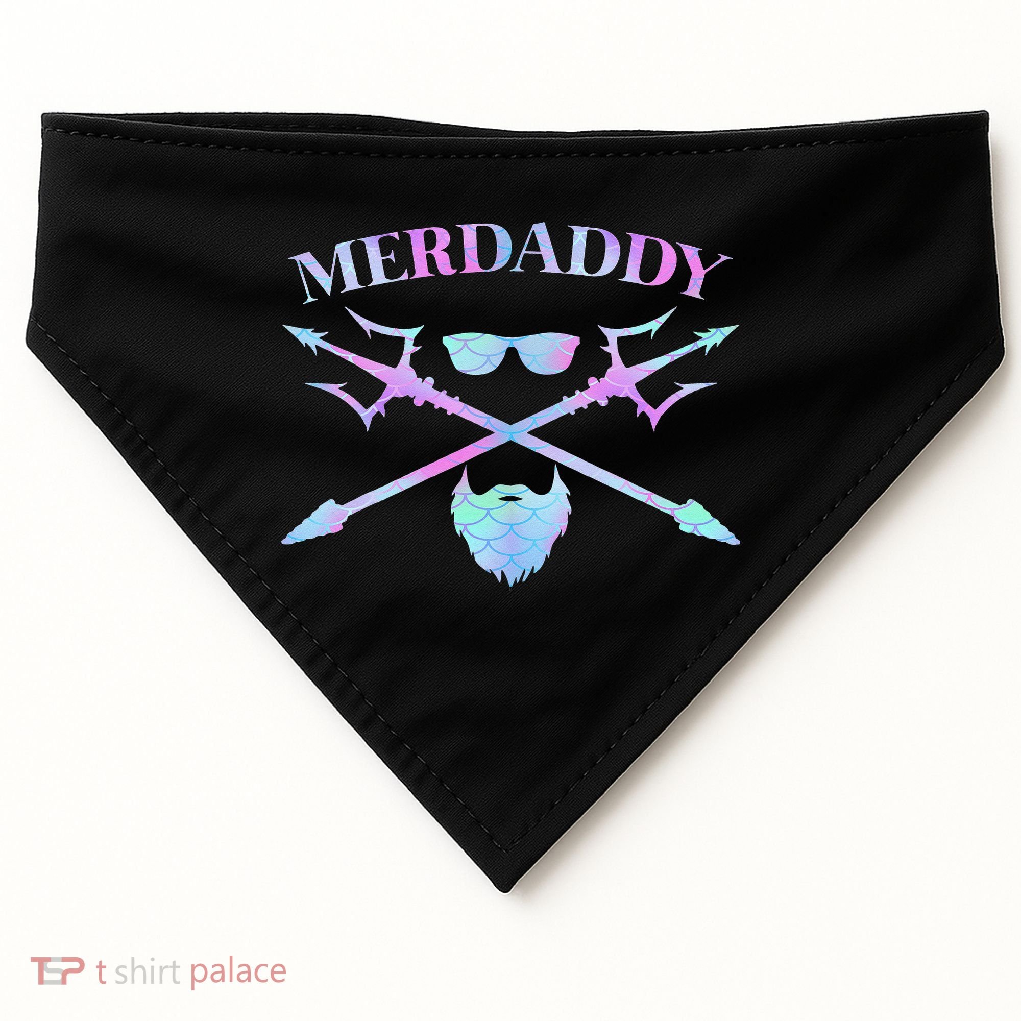 Merdaddy Security Merman Merdad Daddy Costume Father's Day USA-Made Doggie Bandana