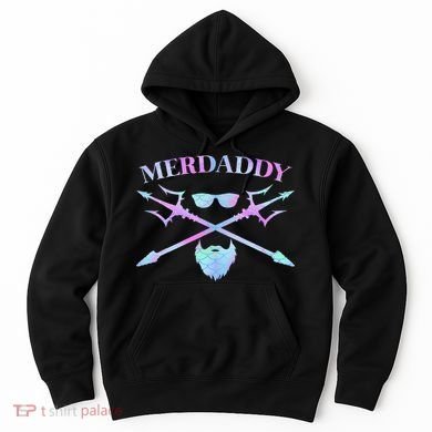 Merdaddy Security Merman Merdad Daddy Costume Father's Day Hoodie