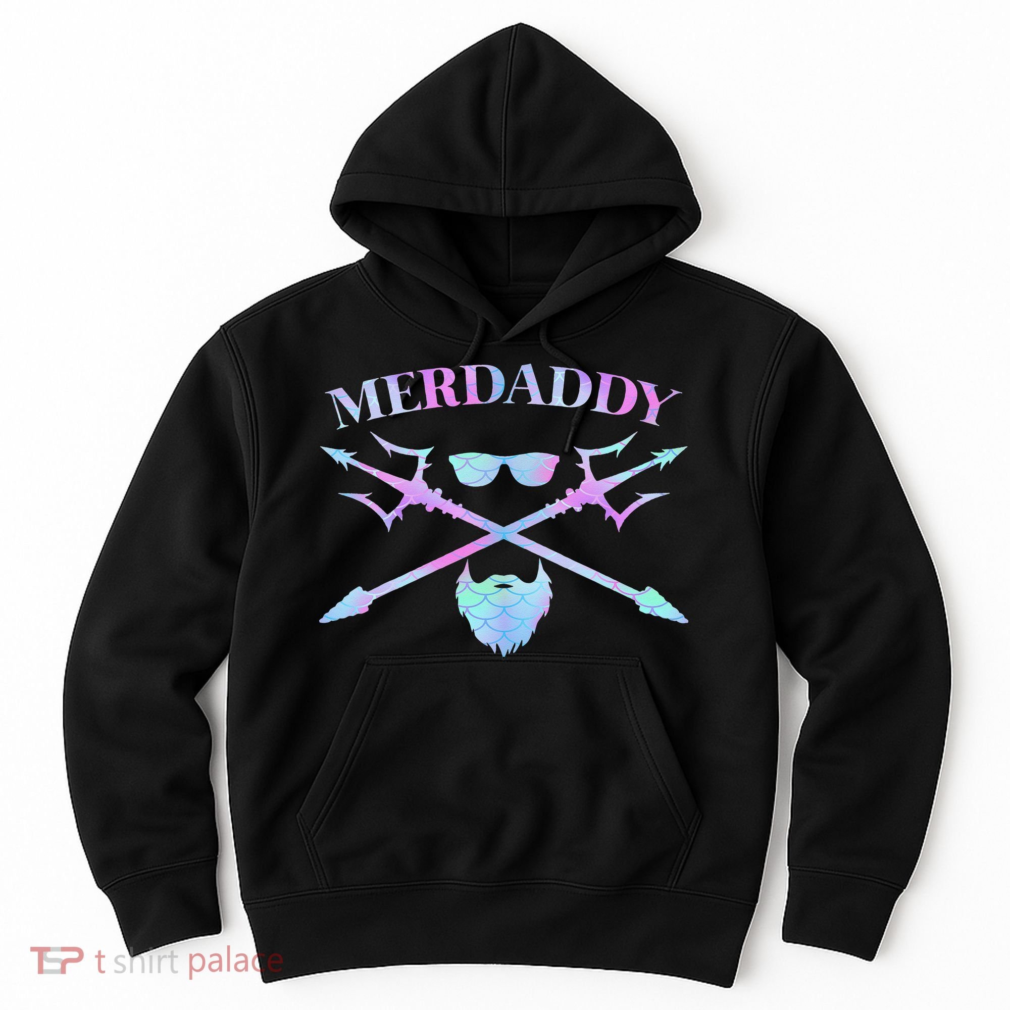 Merdaddy Security Merman Merdad Daddy Costume Father's Day Hoodie