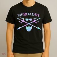 Merdaddy Security Merman Merdad Daddy Costume Father's Day T-Shirt thumb 3