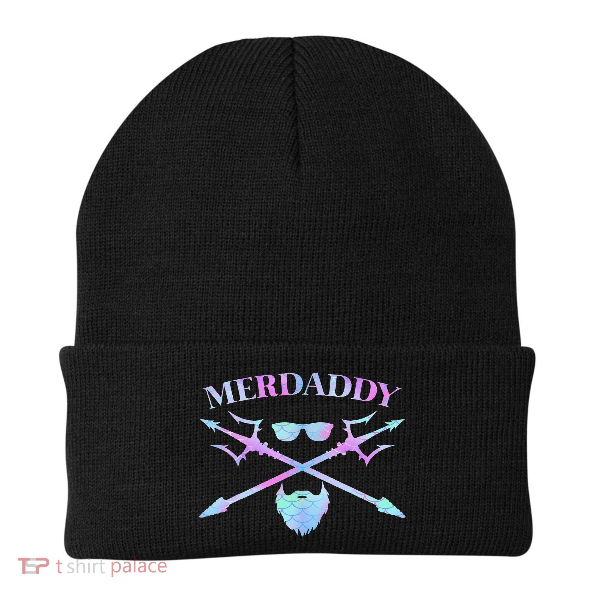 Merdaddy Security Merman Merdad Daddy Costume Father's Day Beanie