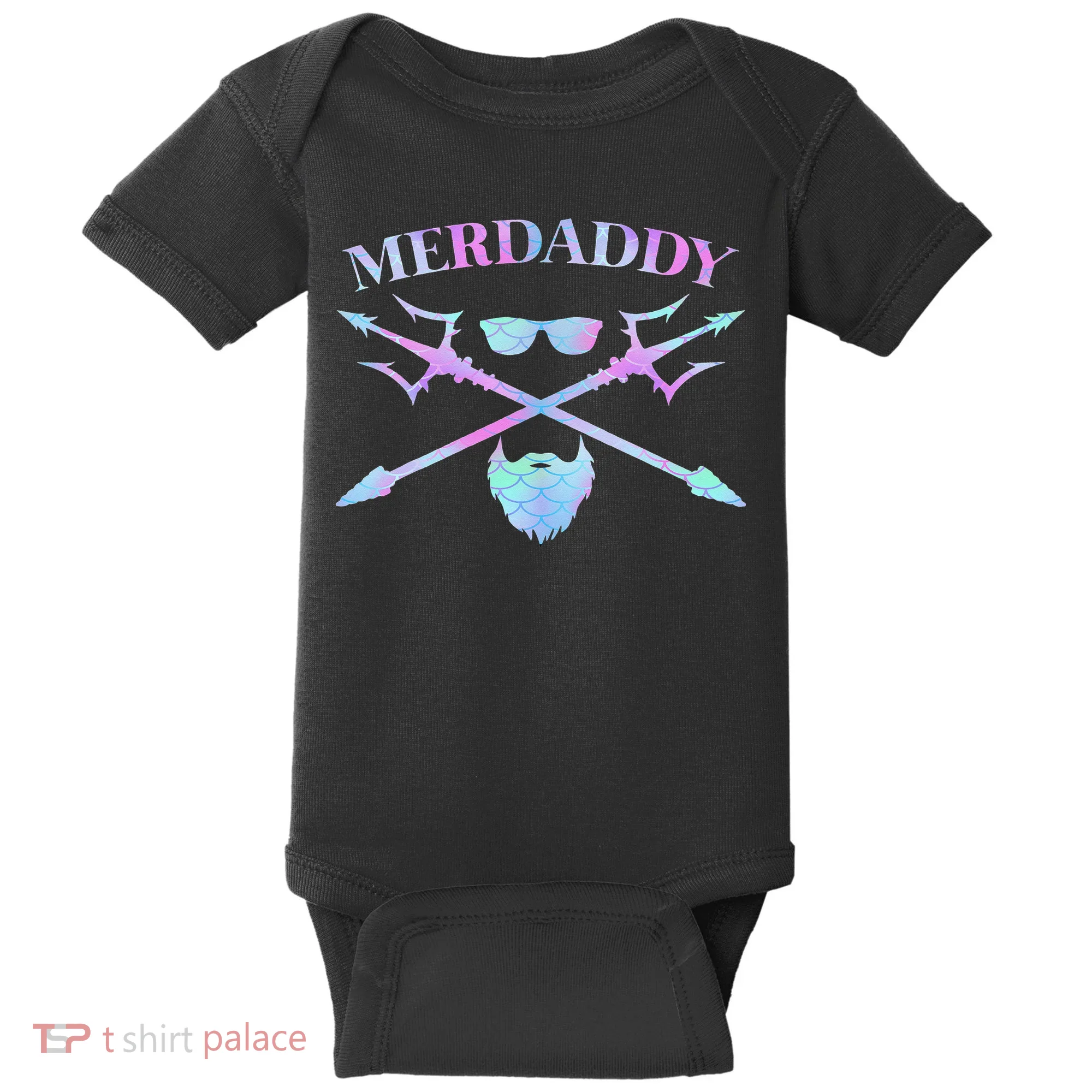 Merdaddy Security Merman Merdad Daddy Costume Father's Day Baby Bodysuit