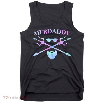 Merdaddy Security Merman Merdad Daddy Costume Father's Day Tank Top