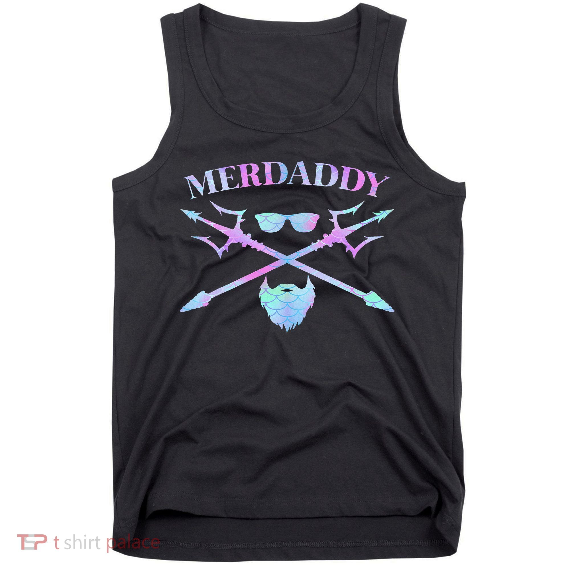 Merdaddy Security Merman Merdad Daddy Costume Father's Day Tank Top