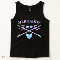 Merdaddy Security Merman Merdad Daddy Costume Father's Day Tank Top thumb 2