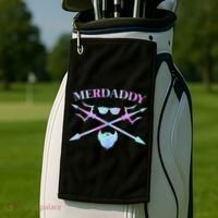 Merdaddy Security Merman Merdad Daddy Costume Father's Day Golf Towel thumb 2