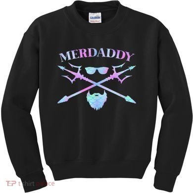 Merdaddy Security Merman Merdad Daddy Costume Father's Day Kids Sweatshirt