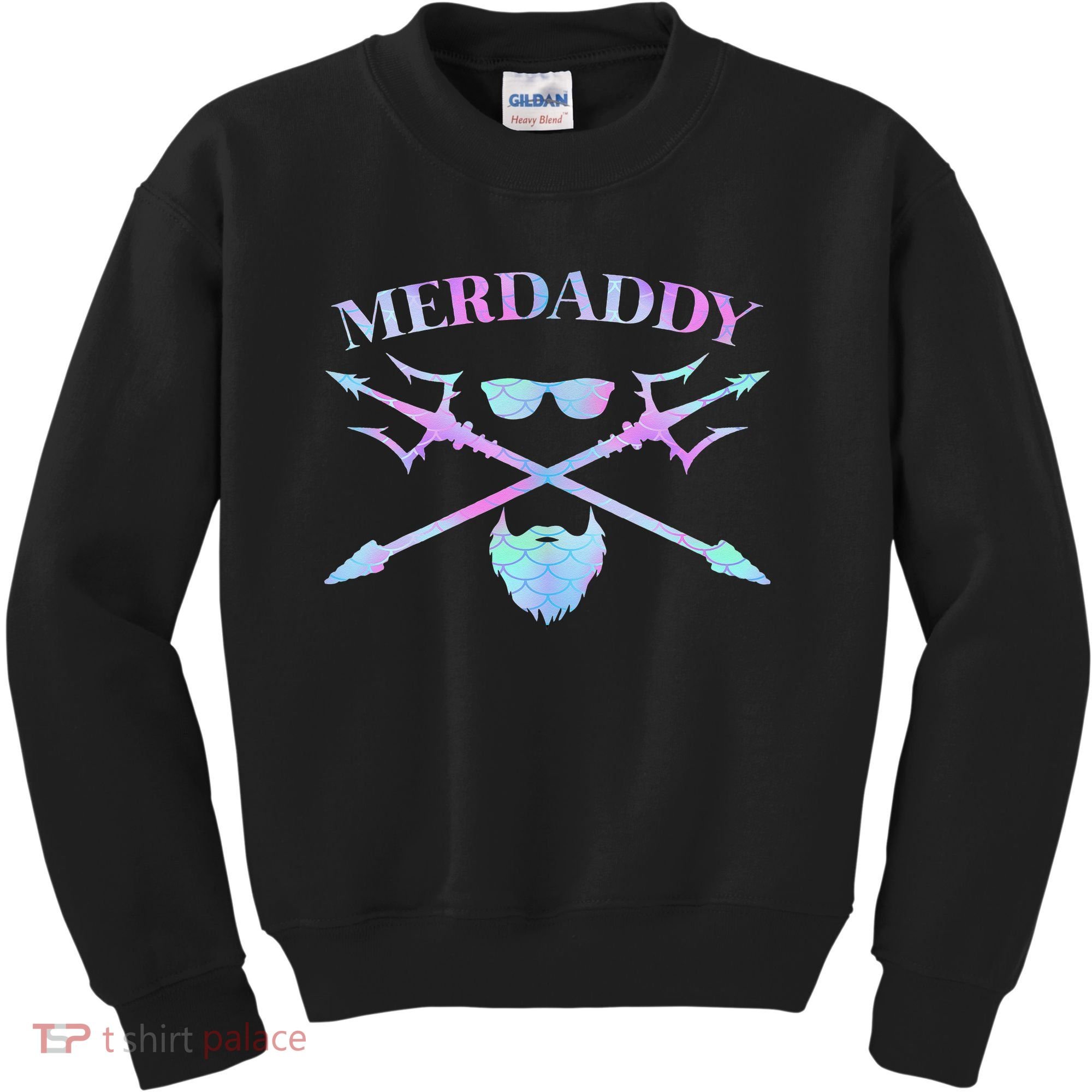 Merdaddy Security Merman Merdad Daddy Costume Father's Day Kids Sweatshirt