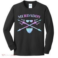Merdaddy Security Merman Merdad Daddy Costume Father's Day Kids Long Sleeve Shirt thumb 0