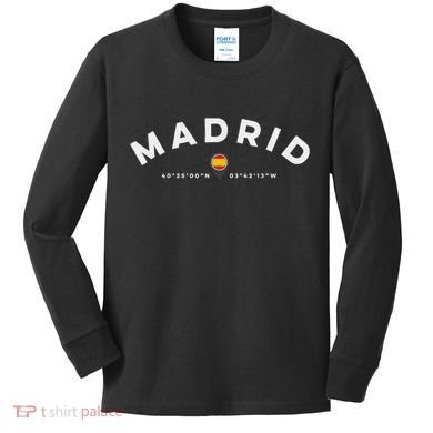 Madrid Spain Kids Long Sleeve Shirt