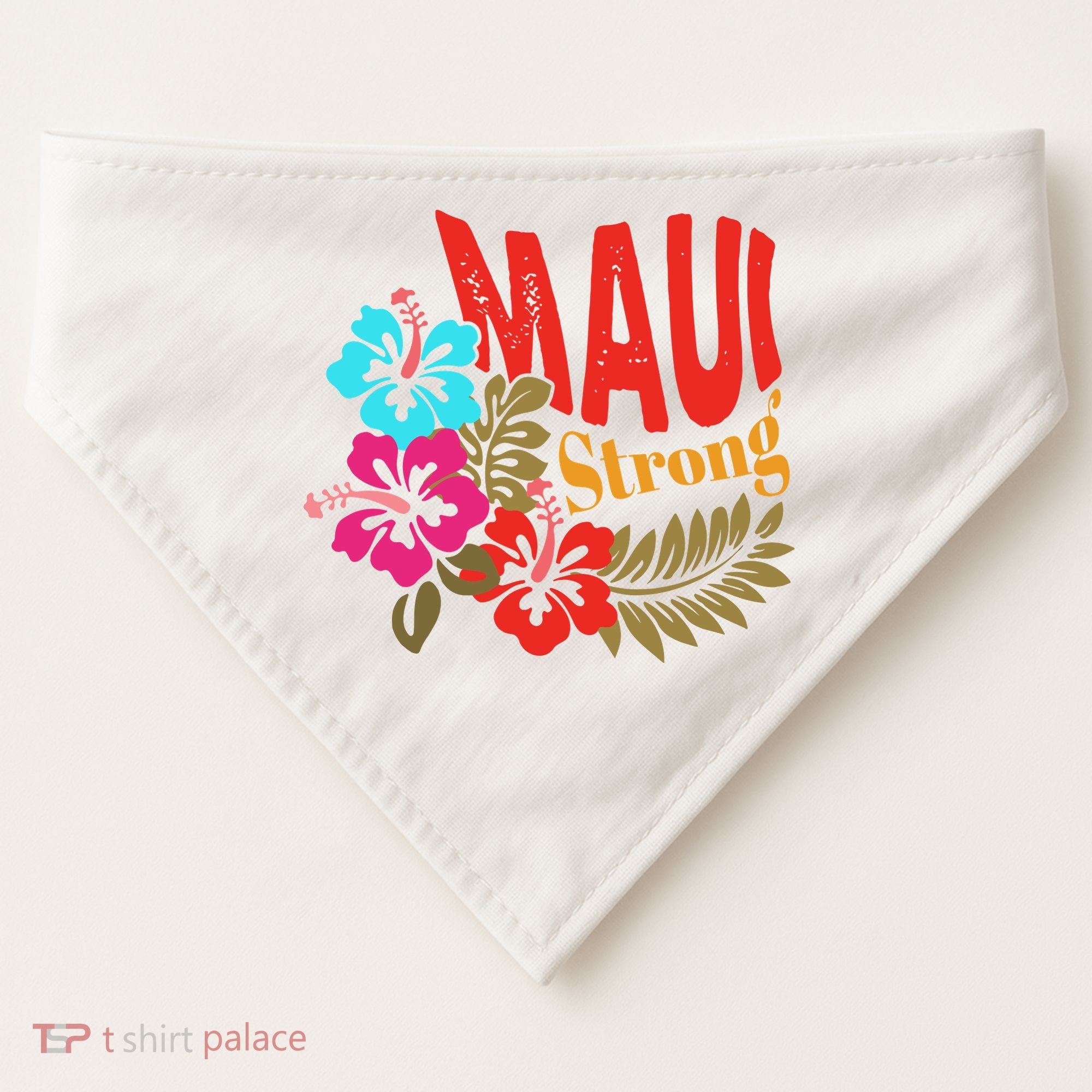 Maui Strong Maui Hawaii Shoreline Wildfire Relief USA-Made Doggie Bandana
