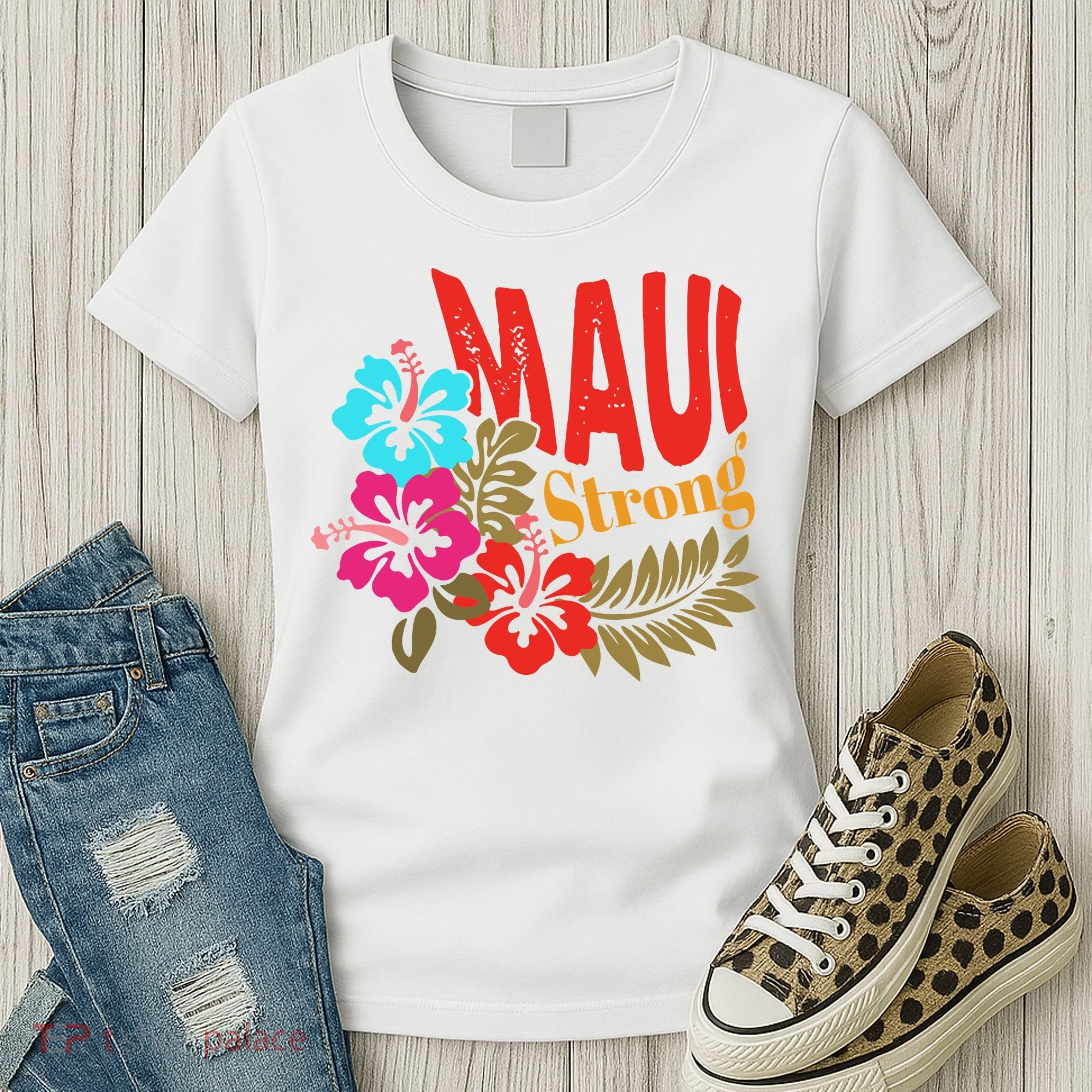 Maui Strong Maui Hawaii Shoreline Wildfire Relief Women's T-Shirt