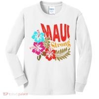 Maui Strong Maui Hawaii Shoreline Wildfire Relief Kids Long Sleeve Shirt thumb 0