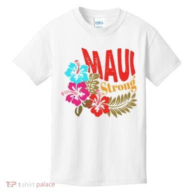 Maui Strong Maui Hawaii Shoreline Wildfire Relief Kids T-Shirt