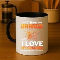 Multiple Sclerosis Ms Warrior I Wear Orange Grandpa Gift Coffee Mug thumb 4