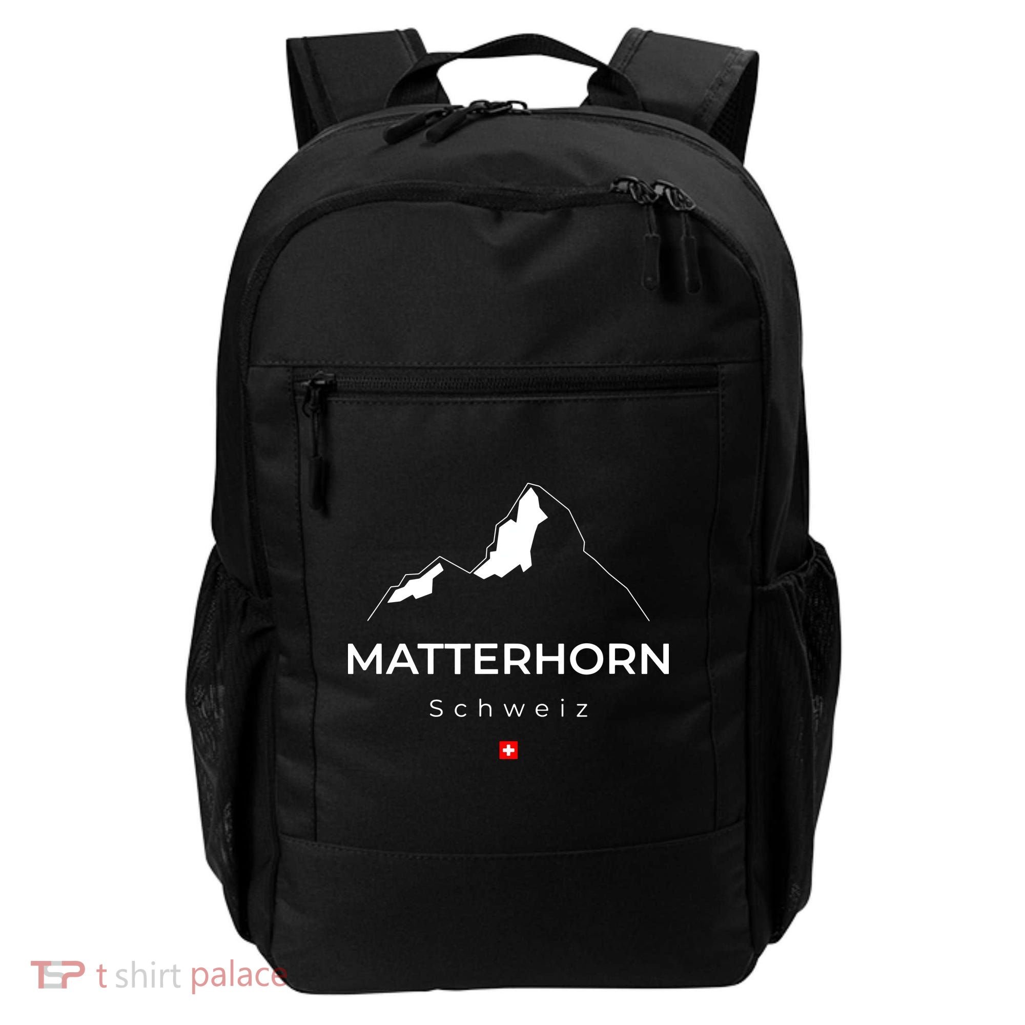 Matterhorn Switzerland Mountains Rock Climbing Hiking Backpack