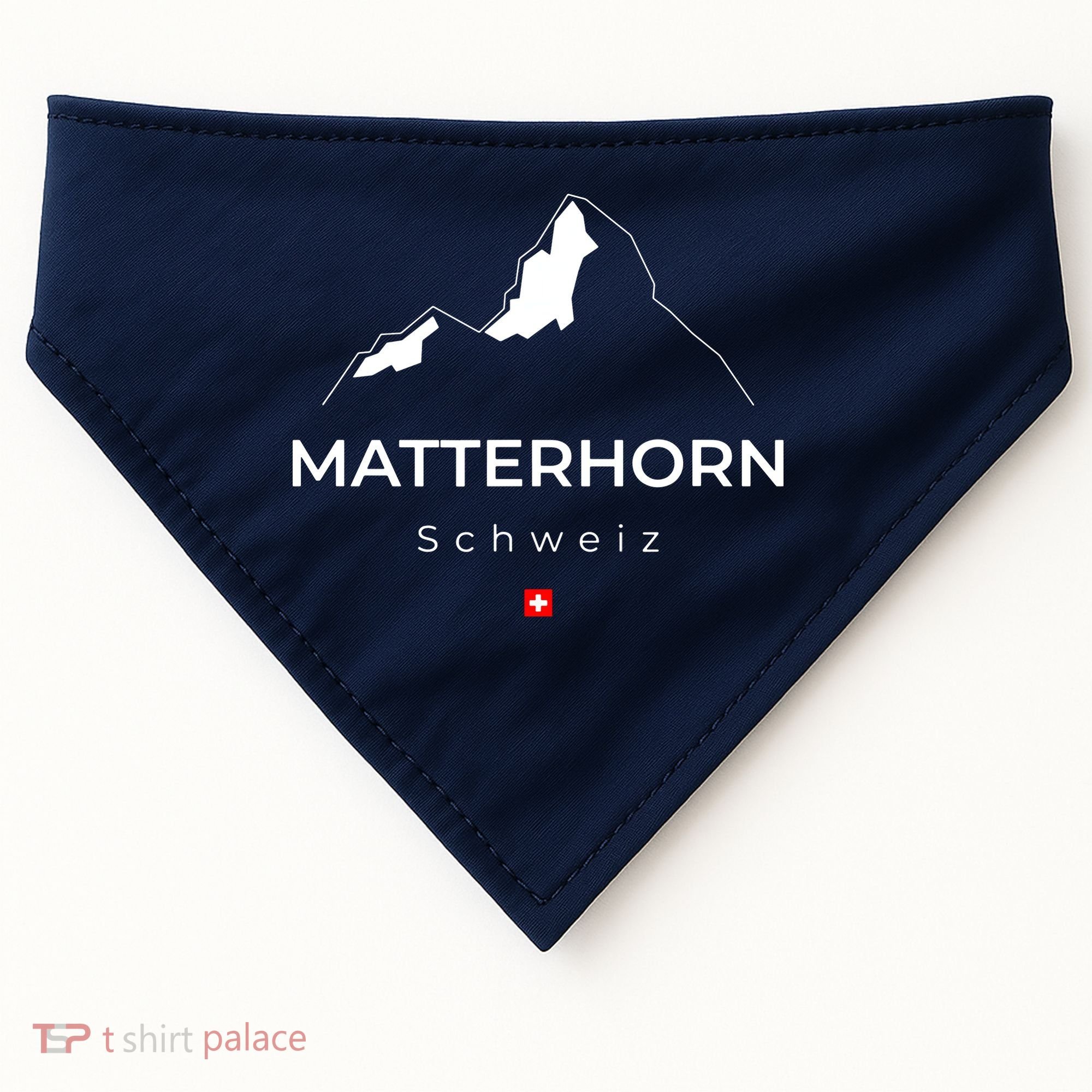 Matterhorn Switzerland Mountains Rock Climbing Hiking USA-Made Doggie Bandana