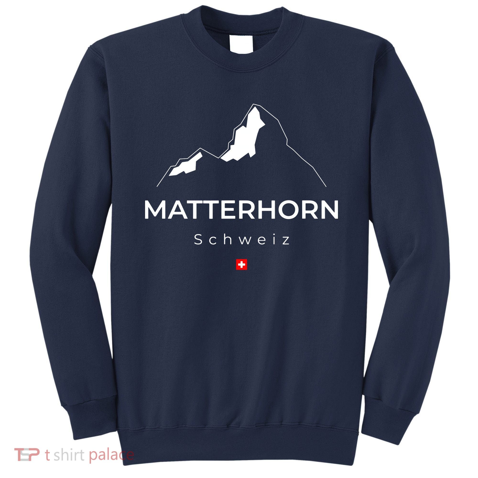 Matterhorn Switzerland Mountains Rock Climbing Hiking Sweatshirt