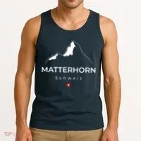 Matterhorn Switzerland Mountains Rock Climbing Hiking Tank Top thumb 3