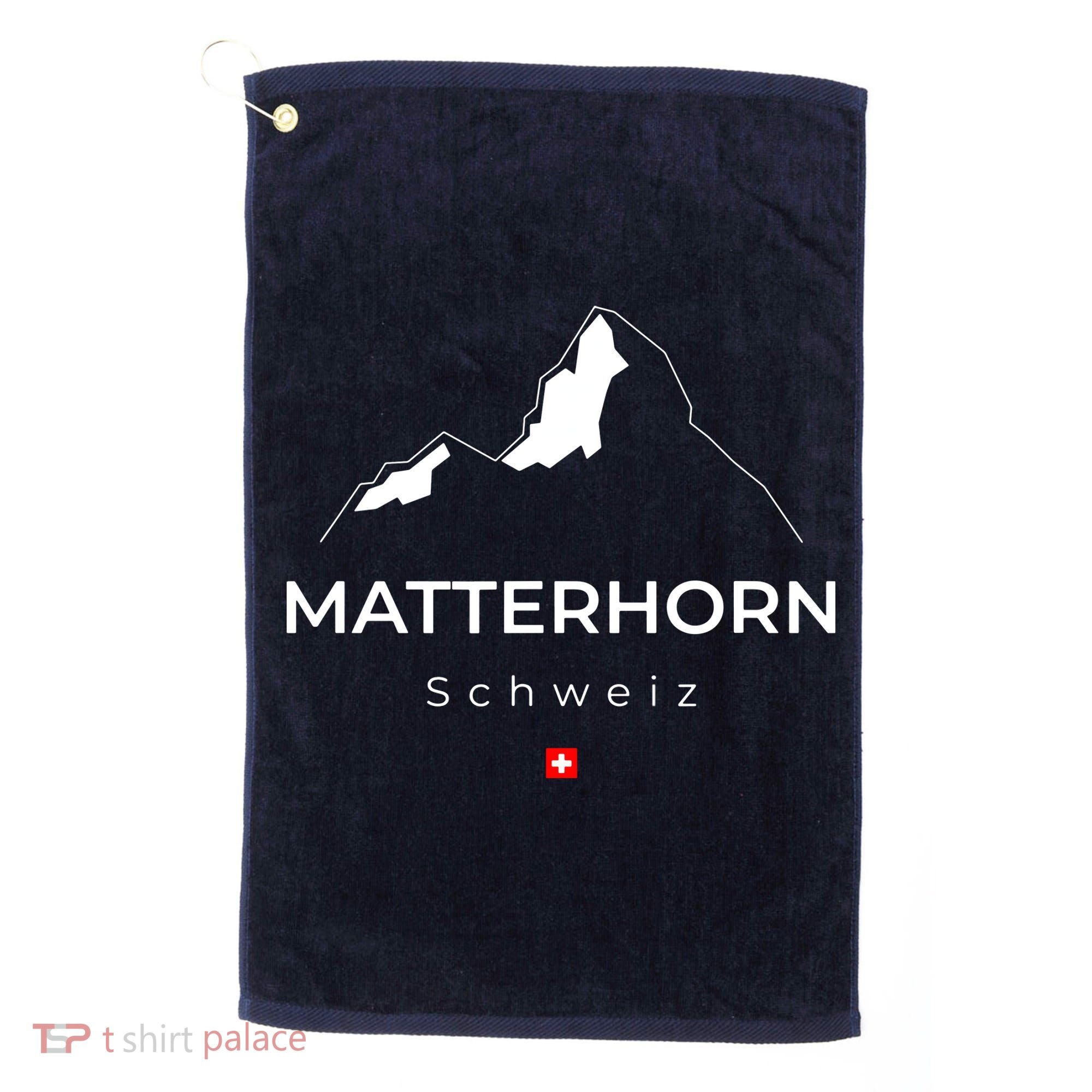 Matterhorn Switzerland Mountains Rock Climbing Hiking Golf Towel