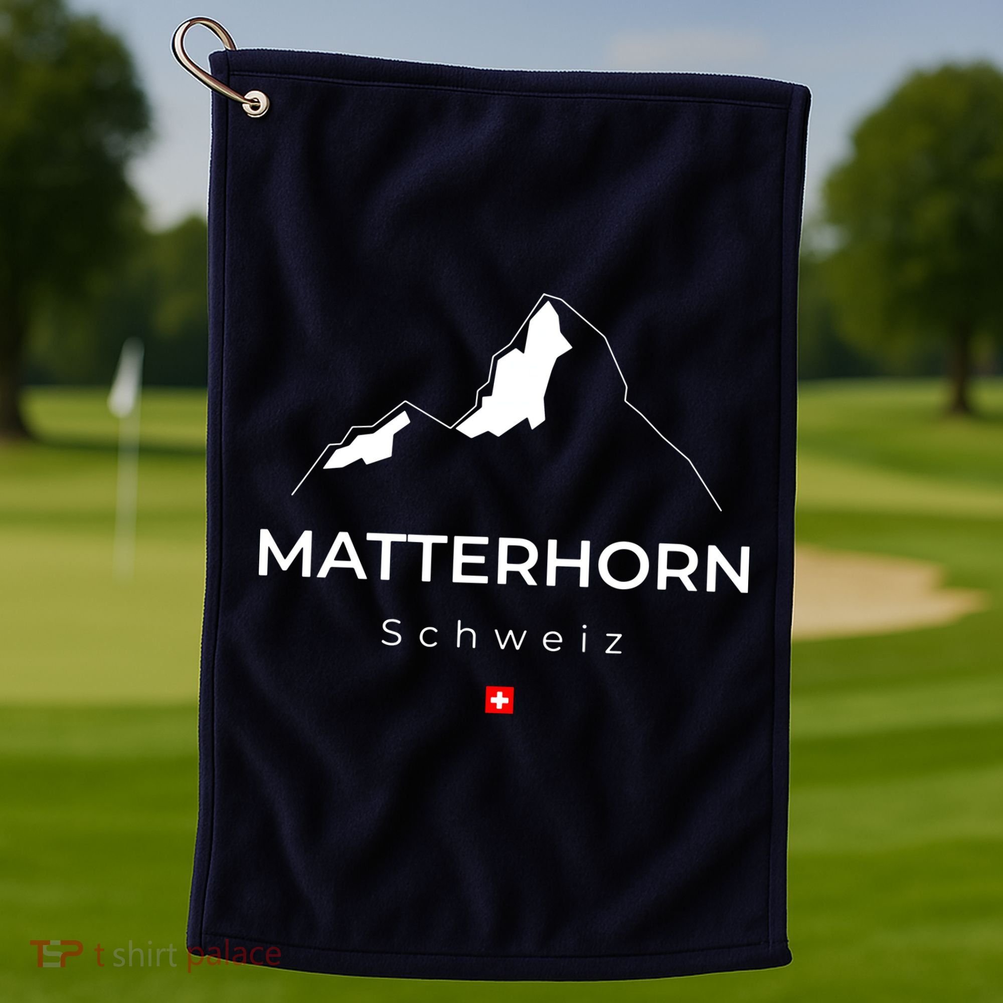 Matterhorn Switzerland Mountains Rock Climbing Hiking Golf Towel