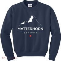 Matterhorn Switzerland Mountains Rock Climbing Hiking Kids Sweatshirt thumb 0