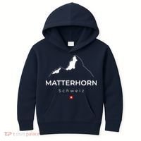 Matterhorn Switzerland Mountains Rock Climbing Hiking Kids Hoodie thumb 0