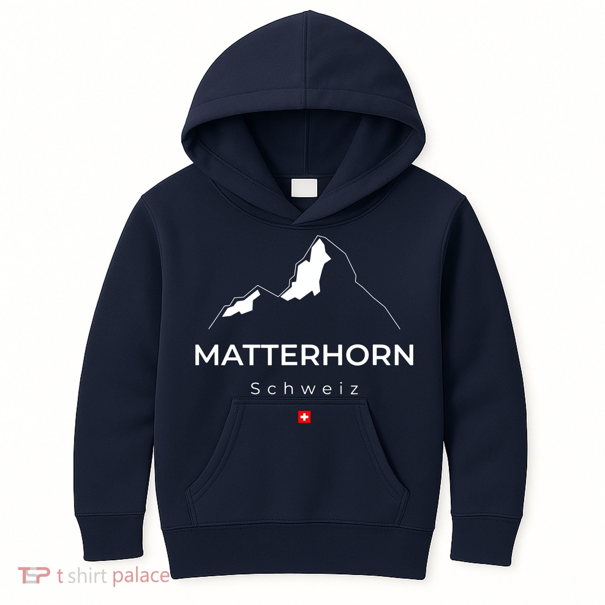 Matterhorn Switzerland Mountains Rock Climbing Hiking Kids Hoodie