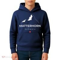 Matterhorn Switzerland Mountains Rock Climbing Hiking Kids Hoodie thumb 4