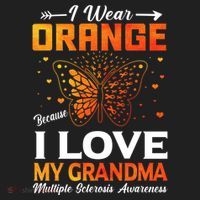 Multiple Sclerosis Ms Warrior I Wear Orange Grandma Gift Women's Sweatshirt thumb 2
