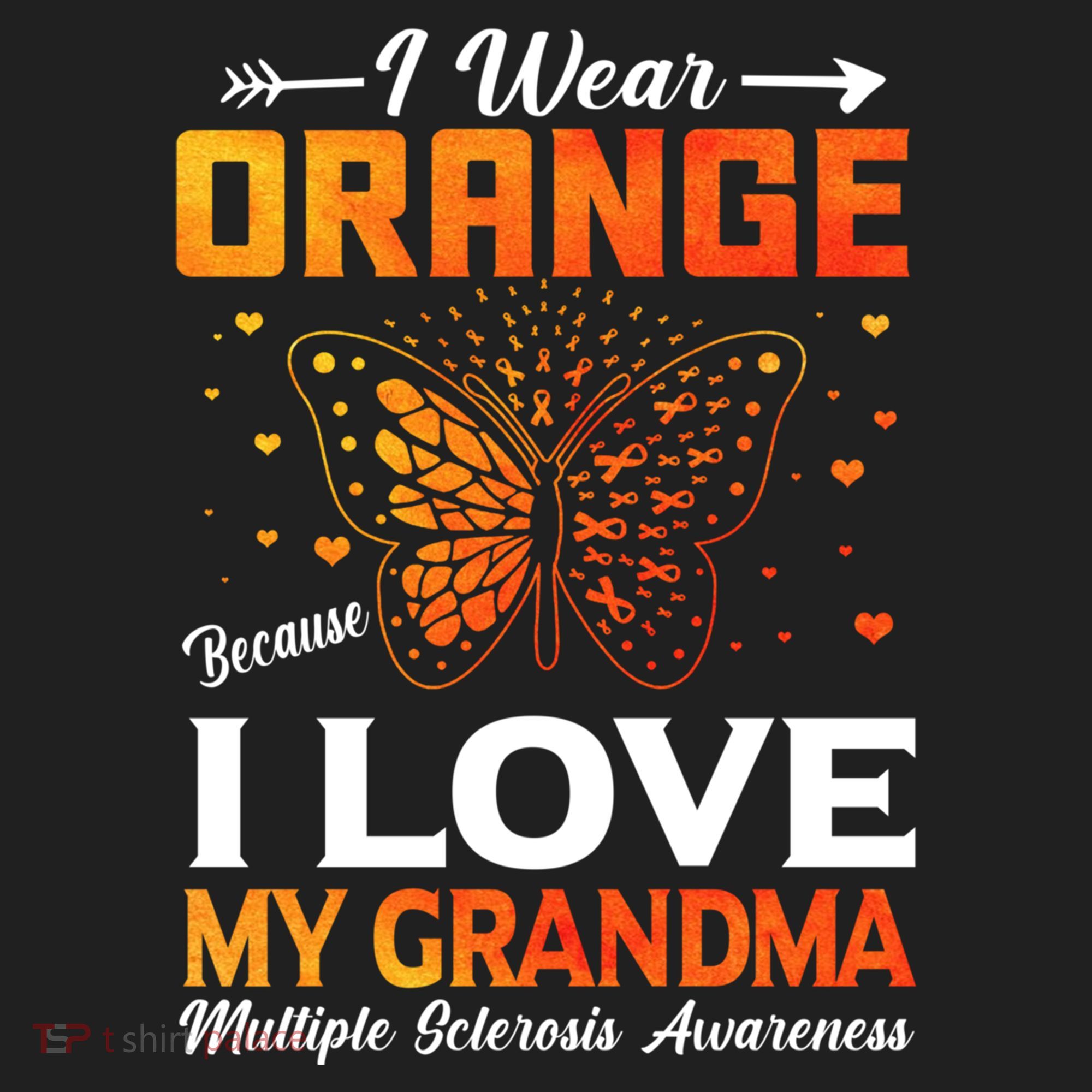 Multiple Sclerosis Ms Warrior I Wear Orange Grandma Gift Women's Sweatshirt