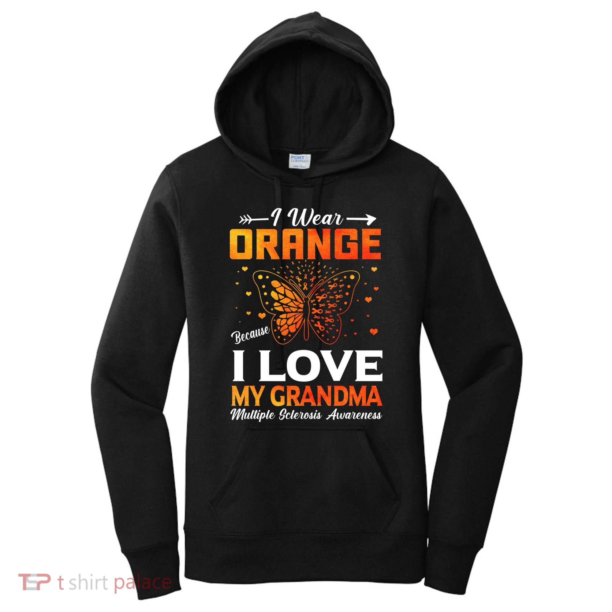 Multiple Sclerosis Ms Warrior I Wear Orange Grandma Gift Women's Hoodie