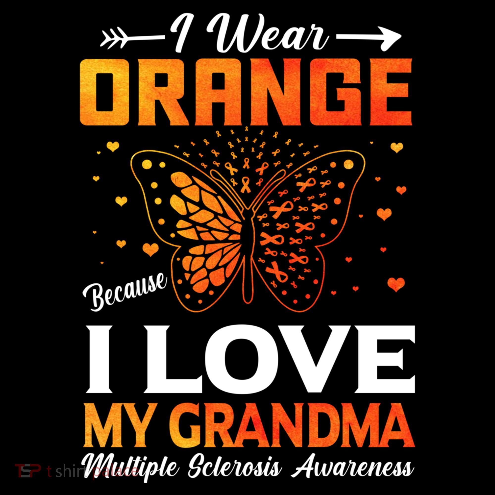 Multiple Sclerosis Ms Warrior I Wear Orange Grandma Gift Women's Hoodie