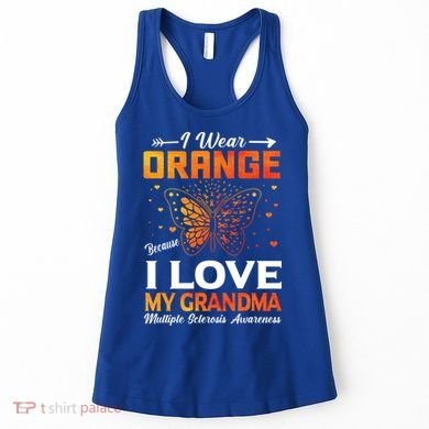 Multiple Sclerosis Ms Warrior I Wear Orange Grandma Gift Women's Tank Top