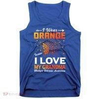 Multiple Sclerosis Ms Warrior I Wear Orange Grandma Gift Tank Top thumb 0
