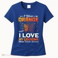 Multiple Sclerosis Ms Warrior I Wear Orange Grandma Gift Women's T-Shirt thumb 0