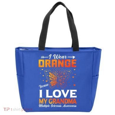 Multiple Sclerosis Ms Warrior I Wear Orange Grandma Gift Tote Bag