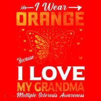 Multiple Sclerosis Ms Warrior I Wear Orange Grandma Gift Santa Hat thumb 1